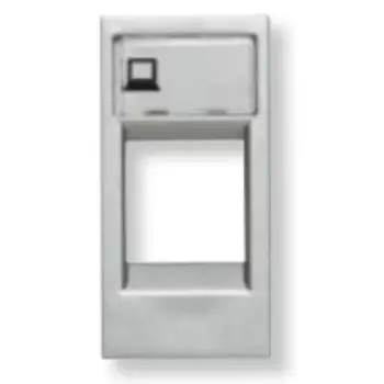 N2118.1 PL Накладка для суппортов и телекоммуникационных разъёмов типа 2017... и 2018..., серия Zenit, цвет серебристый, ABB