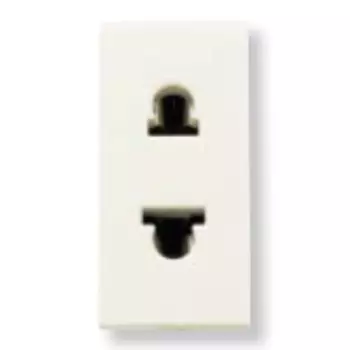 N2135 BL Розетка стандартная смешанная в сборе без заземления, 16А / 250В, серия Zenit, цвет альпийский белый, ABB