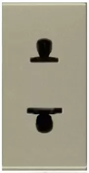 N2135 CV Розетка стандартная смешанная в сборе без заземления, 16А / 250В, серия Zenit, цвет шампань, ABB