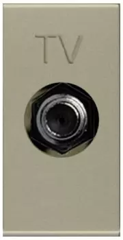 N2150 CV Розетка TV одиночная с накладкой, 1-модульная, серия Zenit, цвет шампань, ABB