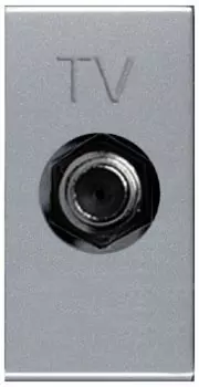 N2150 PL Розетка TV одиноч.,Zenit, серебристый, ABB