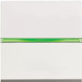 N2201.5 BL Механизм 1-клавишного 1-полюсного выключателя с клавишей с контрольной подсветкой, 2-модульный, серия Zenit, цвет альпийский белый, ABB