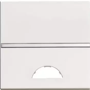 N2201.9 BL Клавиша 1-клавишного 2-модульного выключателя/переключателя/кнопки с окном для шильдика с символом, серия Zenit, цвет альпийский белый, ABB