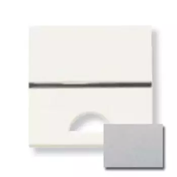 N2201.9 PL Клавиша 1-клавишного 2-модульного выключателя/переключателя/кнопки с окном для шильдика с символом, серия Zenit, цвет серебристый, ABB