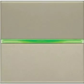 N2202.5 CV Механизм 1-клавишного переключателя с клавишей с контрольной подсветкой, 2-модульный, серия Zenit, цвет шампань, ABB