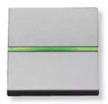 N2204.5 PL Механизм 1-клавишной кнопки с клавишей с контрольной подсветкой, 2-модульный, серия Zenit, цвет серебристый, ABB