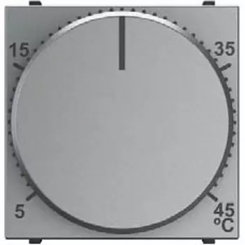 N2240.3 PL Механизм терморегулятора для тёплых полов с выносным датчиком температуры, 10А/250В, серия Zenit, цвет серебристый, ABB