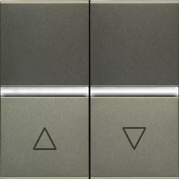 N2244.1 CV Механизм выключателя жалюзи клавишный, с фиксацией, 2-модульный, серия Zenit, цвет шампань, ABB