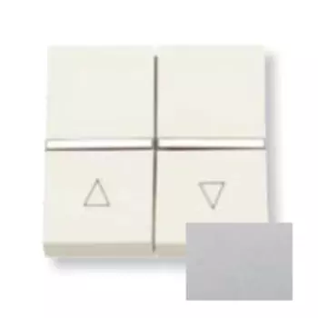 N2244.1 PL Механизм выключателя жалюзи клавишный, с фиксацией, 2-модульный, серия Zenit, цвет серебристый, ABB