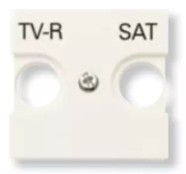 N2250.1 BL Накладка для TV-R-SAT розетки, 2-модульная, серия Zenit, цвет альпийский белый, ABB