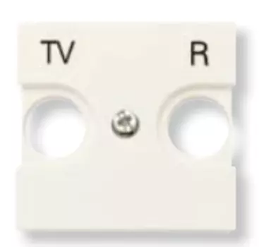 N2250.8 BL Накладка для TV-R розетки, 2-модульная, серия Zenit, цвет альпийский белый, ABB