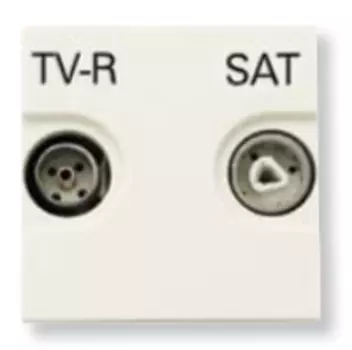 N2251.7 BL Розетка TV-R-SAT оконечная с накладкой, серия Zenit, цвет альпийский белый, ABB