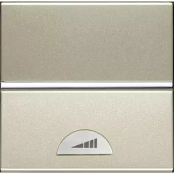 N2260 CV Механизм электронного клавишного светорегулятора 40-450 Вт, 2-модульный, серия Zenit, цвет шампань, ABB