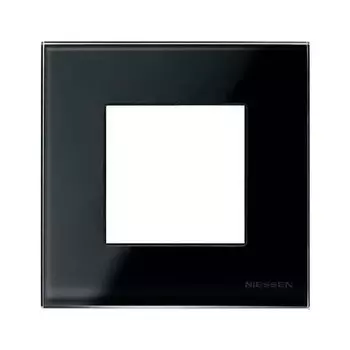 N2271 CN Рамка Zenit Черное стекло 1-постовая ABB