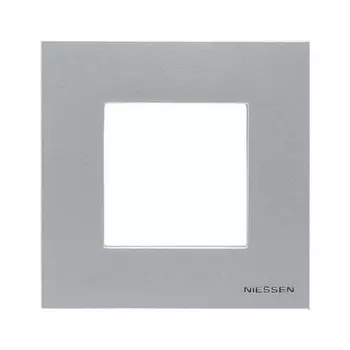 N2271 PL Рамка Zenit Серебро 1-постовая ABB