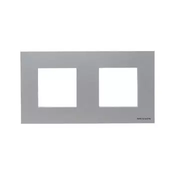 N2272 PL Рамка Zenit Серебро 2-постовая ABB
