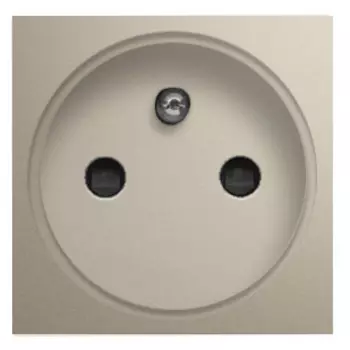 N2287 CV Розетка французского стандарта с центральным контактом заземления, со шторками, 16А / 250 В, серия Zenit, цвет шампань, ABB