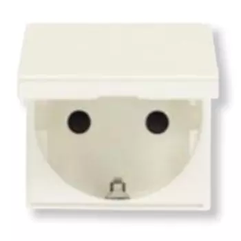 N2288.1 BL Розетка SCHUKO с заземлением, с крышкой, со шторками, 16А / 250В, серия Zenit, цвет альпийский белый, ABB