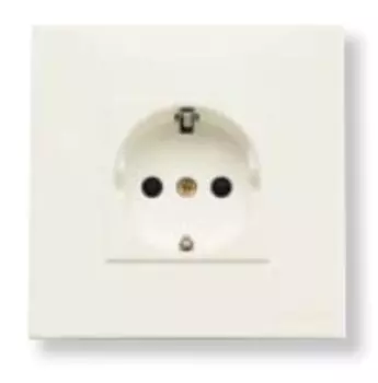 N2288.2 BL Розетка SCHUKO с заземлением, со шторками, в сборе, 16А / 250В, серия Zenit, цвет альпийский белый, ABB