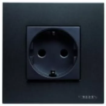 N2288 AN Розетка SCHUKO с заземлением, со шторками, 16А / 250В, серия Zenit, цвет антрацит, ABB