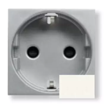 N2288 BL Розетка SCHUKO с заземлением, со шторками, 16А / 250В, серия Zenit, цвет альпийский белый, ABB