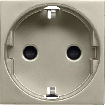 N2288 CV Розетка SCHUKO с заземлением, со шторками, 16А / 250В, серия Zenit, цвет шампань, ABB