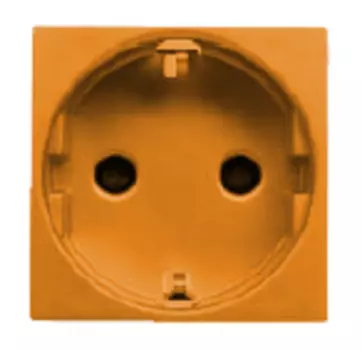 N2288 NA Розетка SCHUKO с заземлением для специальных сетей, со шторками, 16А / 250В, серия Zenit, цвет оранжевый, ABB