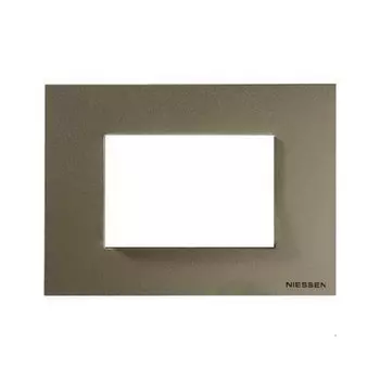 N2473 CV Рамка итальянского стандарта Zenit Шампань 3 модуля ABB