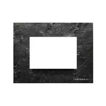 N2473 PZ Рамка итальянского стандарта Zenit Натуральный сланец 3 модуля ABB