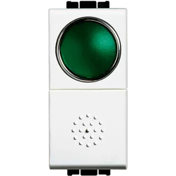 N4038V Кнопка 10А, 1P-NО + индикатор с зелёным рассеивателем Bticino