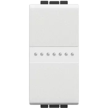 N4054 LivingLight Переключатель промежуточный Axial с автоматическими клеммами, размер 1 модуль Bticino