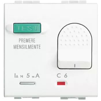 N4305/6 2х полюсный дифференциальный автоматический выключатель 6А 230В 2 модуля Bticino