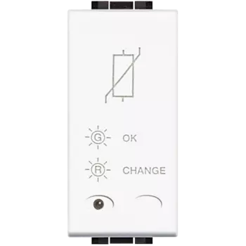 N4536 Однополюсный разрядник для установки совместно с розетками сети питания 1 модуль Bticino