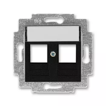 Накладка с суппортом ABB Levit для информационных разъёмов антрацит 5014H-A01018 63 2CHH291018A4063