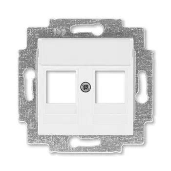 Накладка с суппортом ABB Levit для информационных разъёмов белый 5014H-A01018 03 2CHH291018A4003