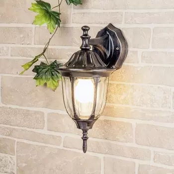 Настенный фонарь уличный Feliz 1002D черное золото / 9908-G (GL 1002D) Elektrostandard a034303