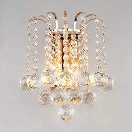Настенный светильник 3299 3299/2 золото / прозрачный хрусталь Eurosvet