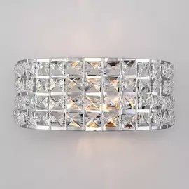 Настенный светильник Kira 10115/2 хром/прозрачный хрусталь Strotskis Eurosvet