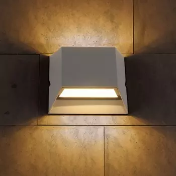 Настенный светильник уличный Ofion 1615 TECHNO LED OFION DOUBLE алмазный серый Elektrostandard a035812