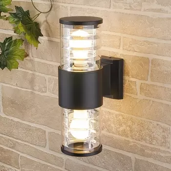 Настенный светильник уличный Strada 1407 TECHNO черный Elektrostandard a032609