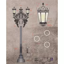 Наземный фонарь 599A 599A/3 0 CRYSTAL CLEAR / PROTECTION IP65 Riperlamp