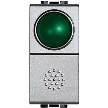 NT4038V Кнопка 10А, 1P-NО + индикатор с зелёным рассеивателем Bticino
