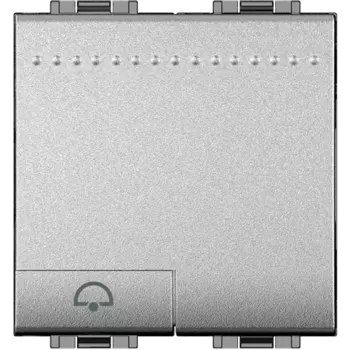 NT4042M2N LivingLight Кнопка (NO) с символом "Звонок", 2 модуля Bticino
