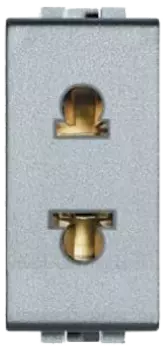 NT4125S Розетка 2П 16A, 127V Евро-американский стандарт, 1 модуль Bticino
