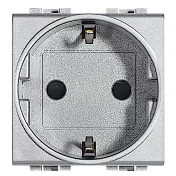 NT4141AN LivingLight Розетка силовая 2К+З с автоматическими клеммами Bticino
