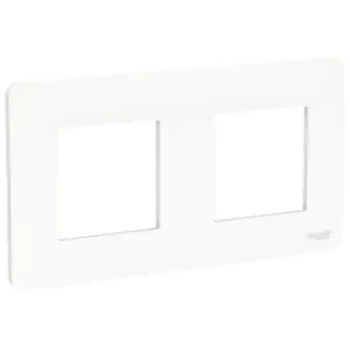 NU200418 Рамка Unica Studio Белый 2-постовая Schneider Electric