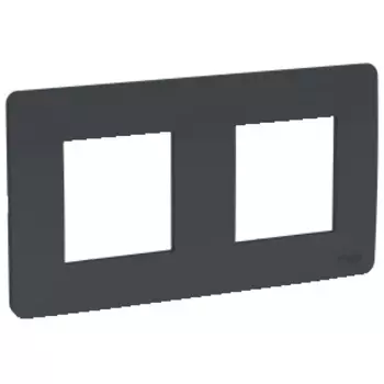 NU200454 Рамка Unica Studio Антрацит 2-постовая Schneider Electric