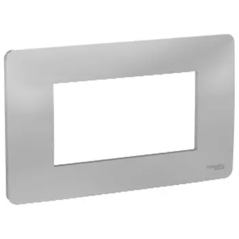 NU210430 Рамка Unica Modular Алюминий 4-модульная-постовая Schneider Electric