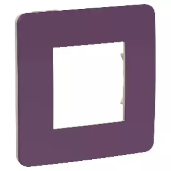 NU280215 Рамка Unica Studio Color Лиловый / Бежевый 1-постовая Schneider Electric
