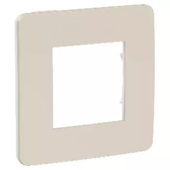 NU280224 Рамка Unica Studio Color Шампань / Белый 1-постовая Schneider Electric